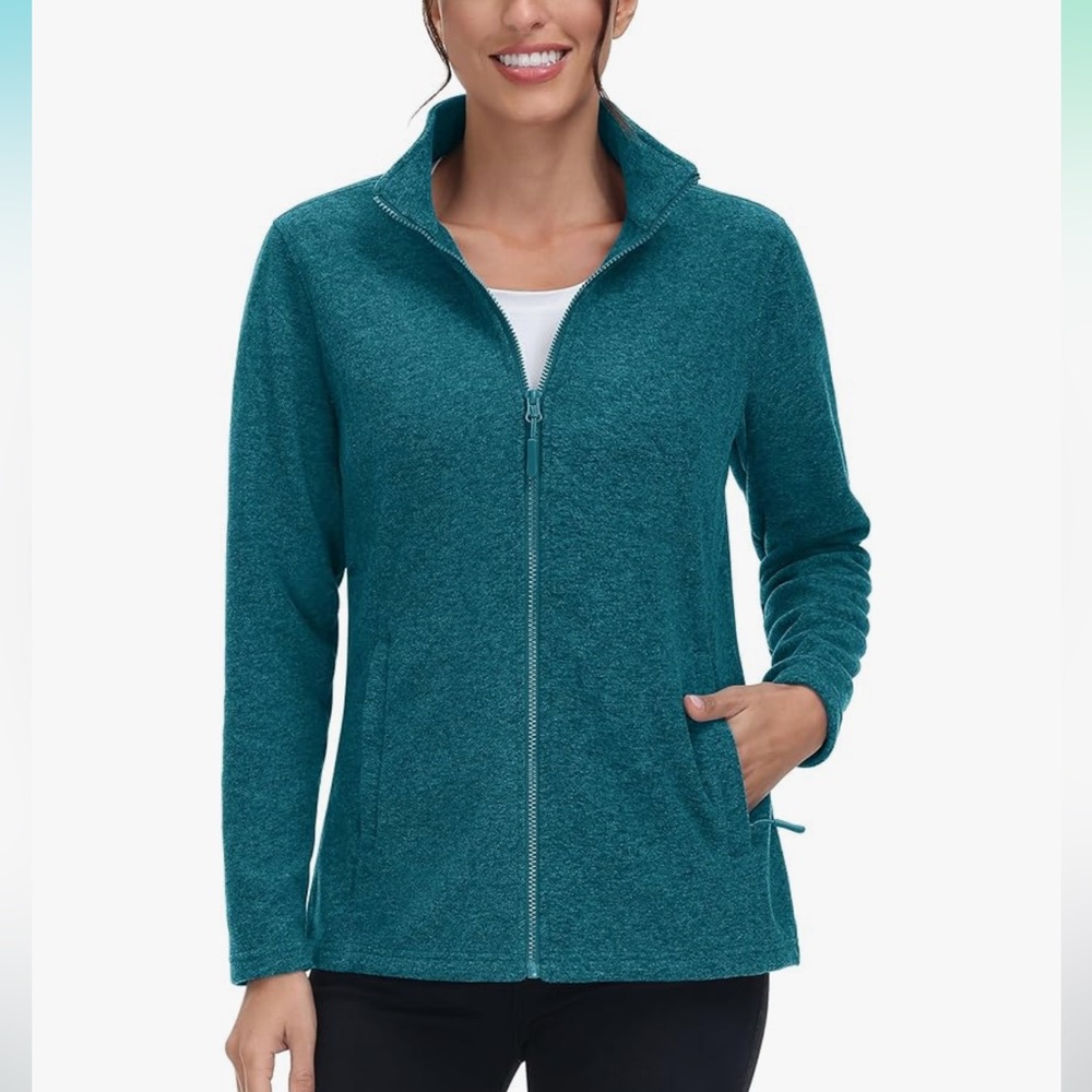 🌸NEW TACVASEN Women's Full Zip Fleece Warm Coats with 2 Zipper Pockets Sz XL NWT